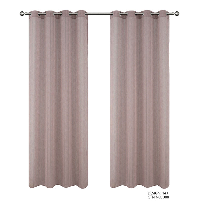 Cortinado Pronto a Pôr 140x260cm com Argolas - Rosa Modelo 143