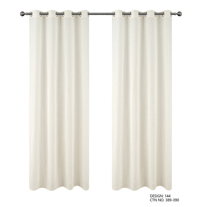 Cortinado Pronto a Pôr 140x260cm com Argolas - Marfim Modelo 144