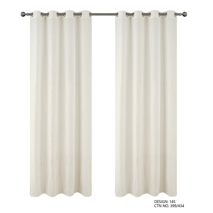 Cortinado Pronto a Pôr 140x260cm com Argolas - Marfim Modelo 145