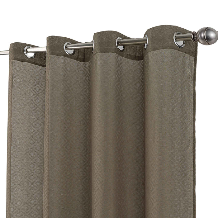 Cortinado Pronto a Pôr 140x260cm com Argolas - Taupe Modelo 146