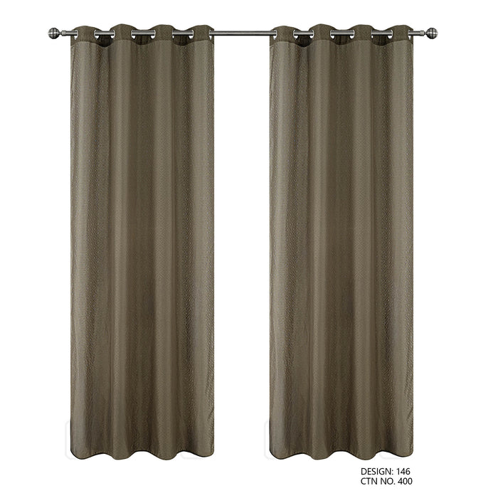 Cortinado Pronto a Pôr 140x260cm com Argolas - Taupe Modelo 146