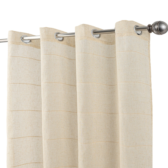 Cortinado Pronto a Pôr 140x260cm com Argolas - Creme Modelo 147