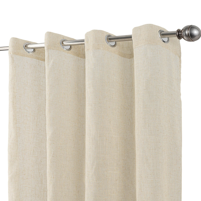 Cortinado Pronto a Pôr 140x260cm com Argolas - Marfim Modelo 148