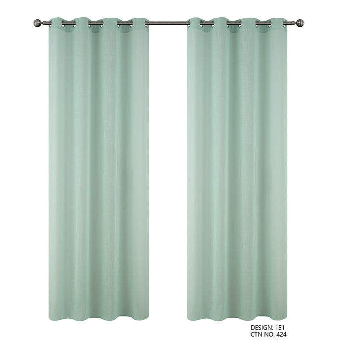 Cortinado Pronto a Pôr 140x260cm com Argolas - Verde Modelo 151