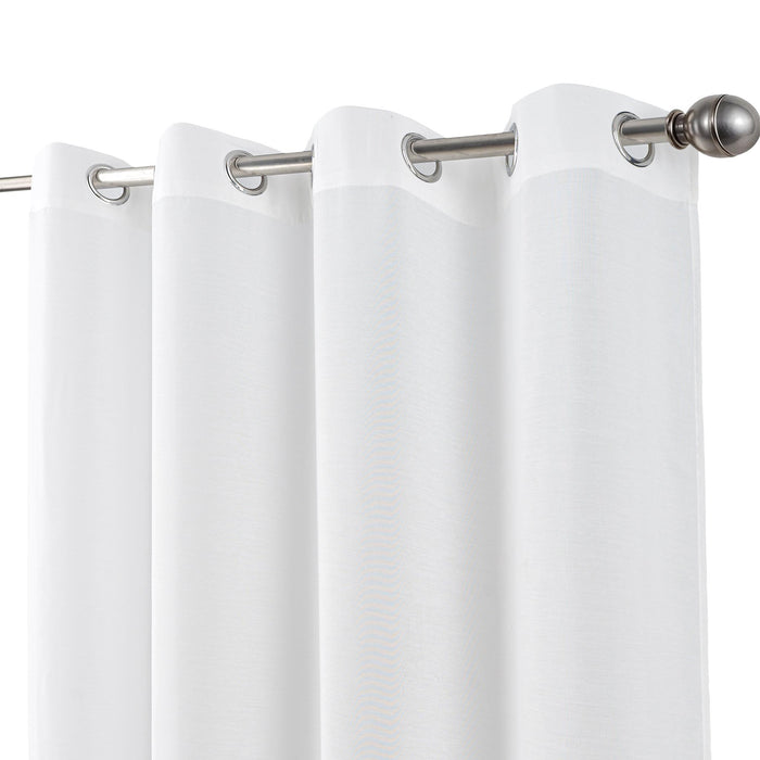 Cortinado Pronto a Pôr 140x260cm com Argolas - Branco Modelo 152