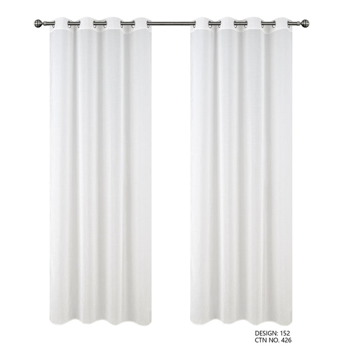 Cortinado Pronto a Pôr 140x260cm com Argolas - Branco Modelo 152