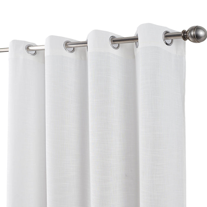Cortinado Pronto a Pôr 140x260cm com Argolas - Branco Modelo 153