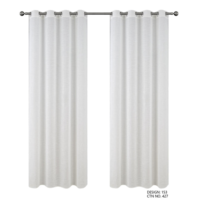 Cortinado Pronto a Pôr 140x260cm com Argolas - Branco Modelo 153