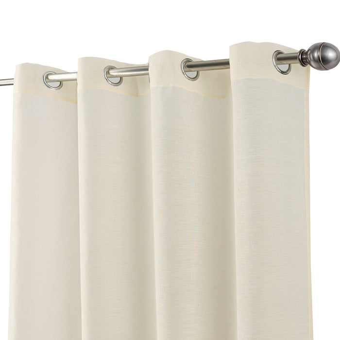 Cortinado Pronto a Pôr 140x260cm com Argolas - Marfim Modelo 154