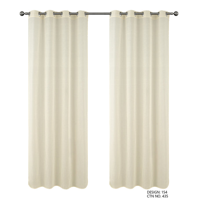 Cortinado Pronto a Pôr 140x260cm com Argolas - Marfim Modelo 154