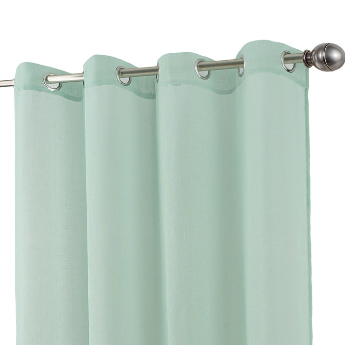 Cortinado Pronto a Pôr 140x260cm com Argolas - Verde Modelo 155