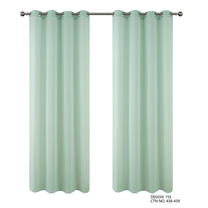 Cortinado Pronto a Pôr 140x260cm com Argolas - Verde Modelo 155