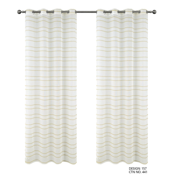 Cortinado Pronto a Pôr 140x260cm com Argolas - Branco Modelo 157