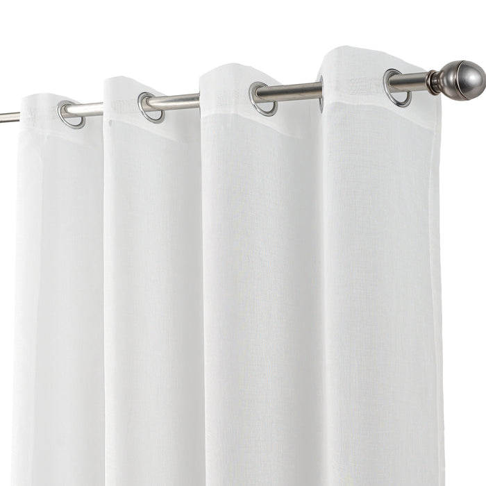 Cortinado Pronto a Pôr 140x260cm com Argolas - Branco Modelo 158