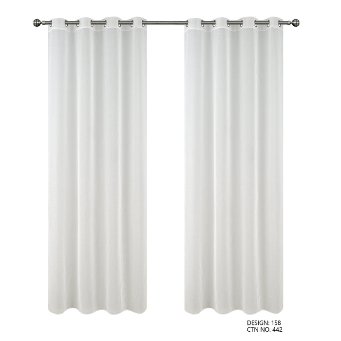 Cortinado Pronto a Pôr 140x260cm com Argolas - Branco Modelo 158