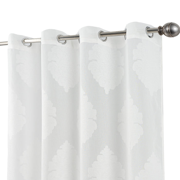 Cortinado Pronto a Pôr 140x260cm com Argolas -Branco Modelo 159
