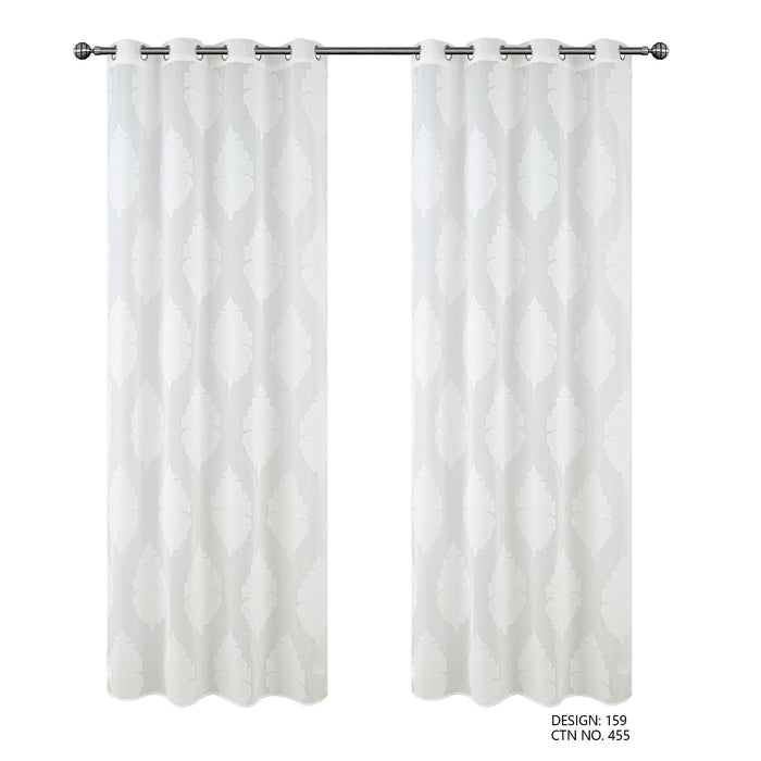 Cortinado Pronto a Pôr 140x260cm com Argolas -Branco Modelo 159