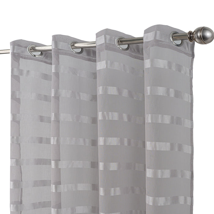 Cortinado Pronto a Pôr 140x260cm com Argolas - Cinzento Modelo 163