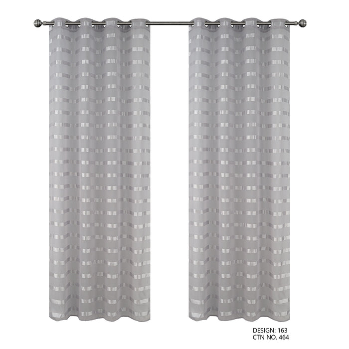 Cortinado Pronto a Pôr 140x260cm com Argolas - Cinzento Modelo 163