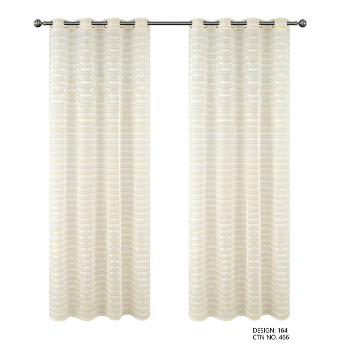 Cortinado Pronto a Pôr 140x260cm com Argolas - Creme Modelo 164