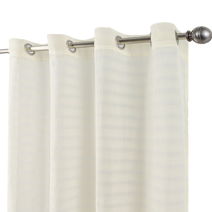 Cortinado Pronto a Pôr 140x260cm com Argolas - Marfim Modelo 166