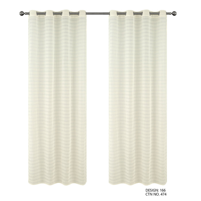 Cortinado Pronto a Pôr 140x260cm com Argolas - Marfim Modelo 166