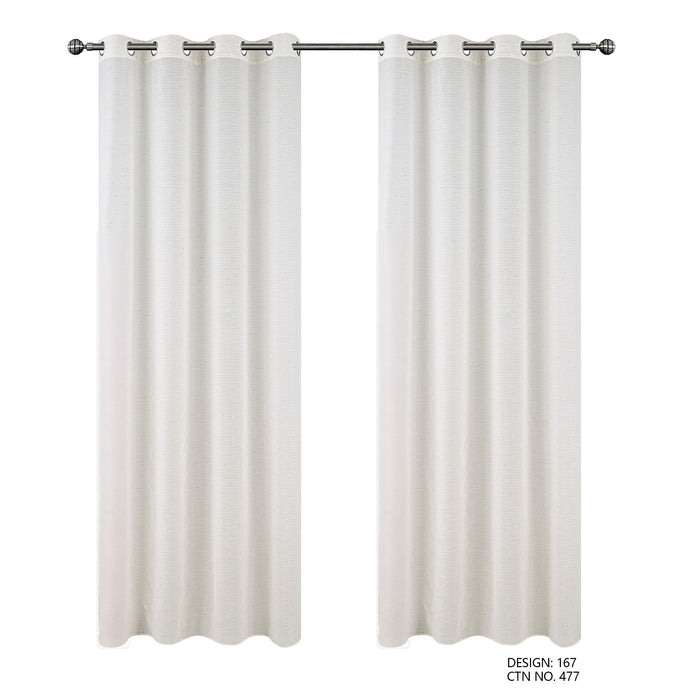Cortinado Pronto a Pôr 140x260cm com Argolas - Branco Modelo 167