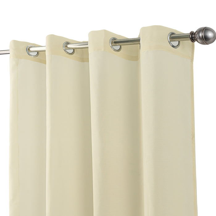 Cortinado Pronto a Pôr 140x260cm com Argolas - Creme  Modelo 168