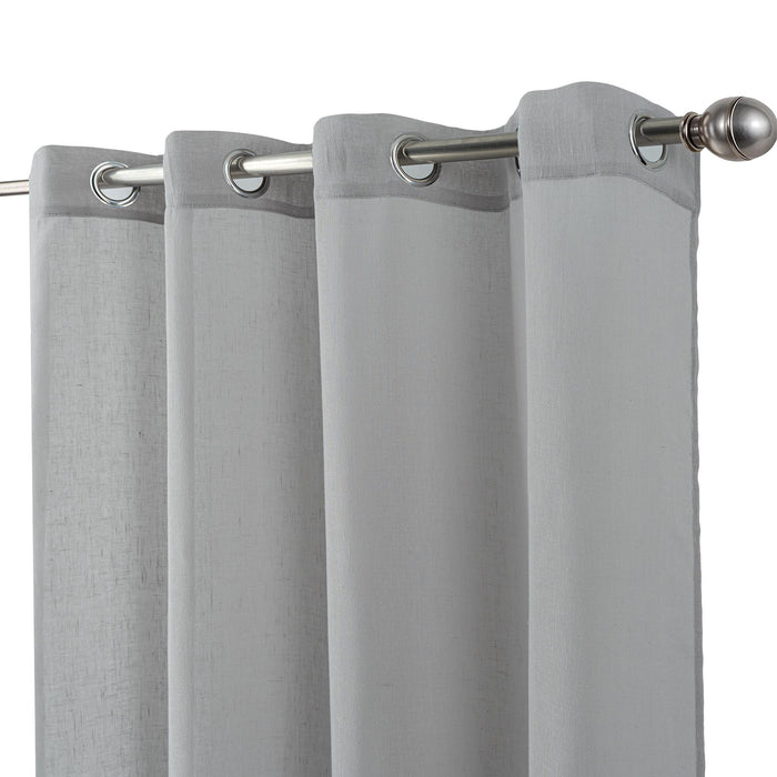 Cortinado Pronto a Pôr 140x260cm com Argolas - Cinzento Modelo 17