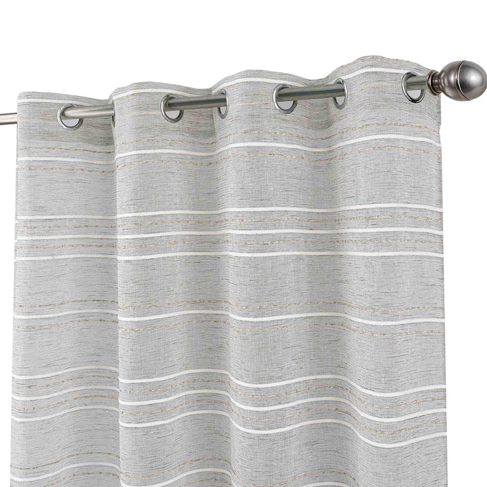 Cortinado Pronto a Pôr 140x260cm com Argolas - Cinzento Modelo 170
