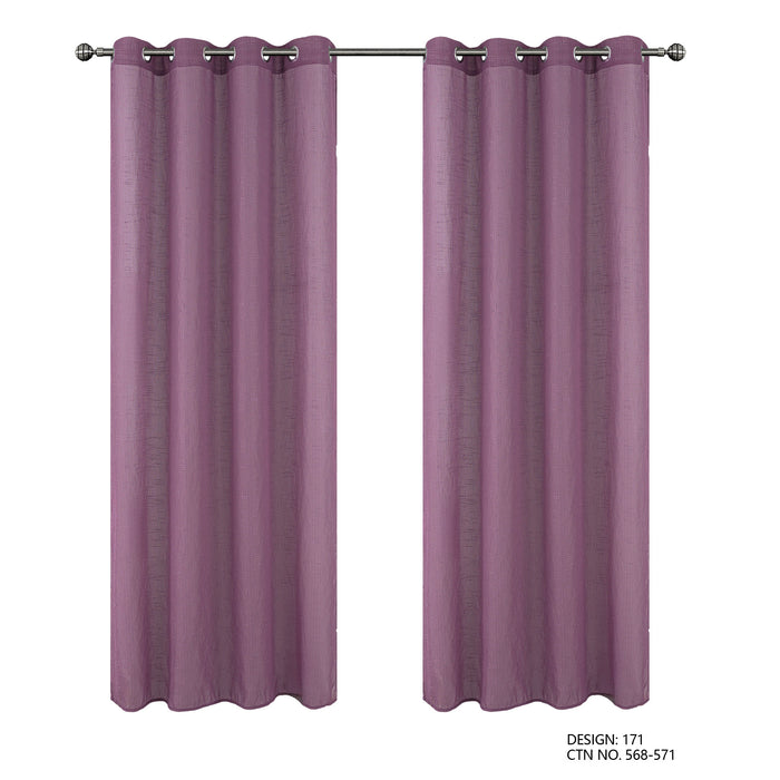Cortinado Pronto a Pôr 140x260cm com Argolas - Roxo Modelo 171