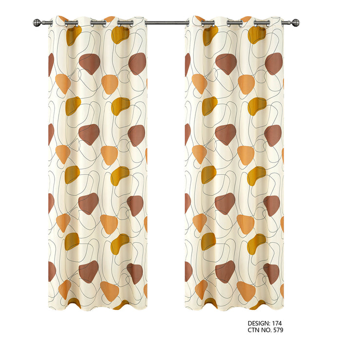 Cortinado Pronto a Pôr 140x260cm com Argolas - Creme Modelo 174