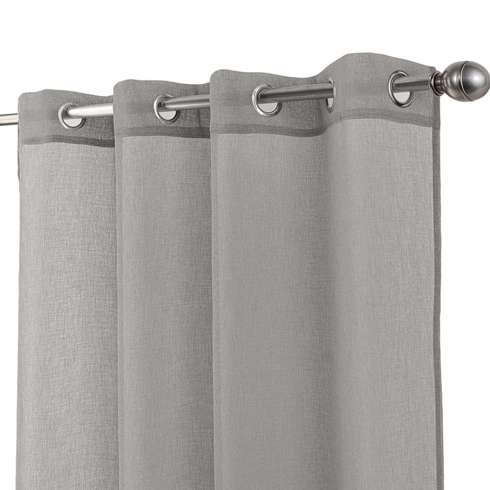 Cortinado Pronto a Pôr 140x260cm com Argolas - Cinzento Modelo 175-3