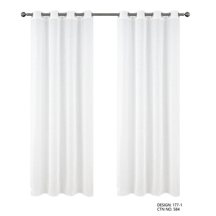 Cortinado Pronto a Pôr 140x260cm com Argolas - Branco Modelo 177-1