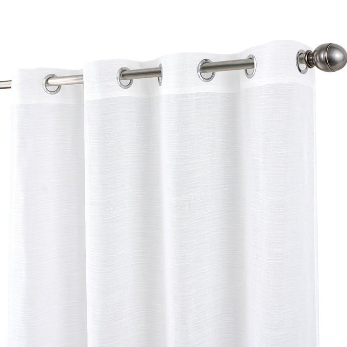 Cortinado Pronto a Pôr 140x260cm com Argolas - Branco Modelo 177-1