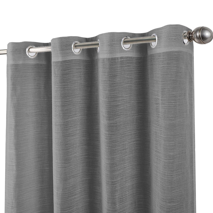 Cortinado Pronto a Pôr 140x260cm com Argolas - Cinzento Modelo 177-2