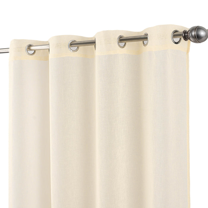 Cortinado Pronto a Pôr 140x260cm com Argolas - Creme Modelo 178