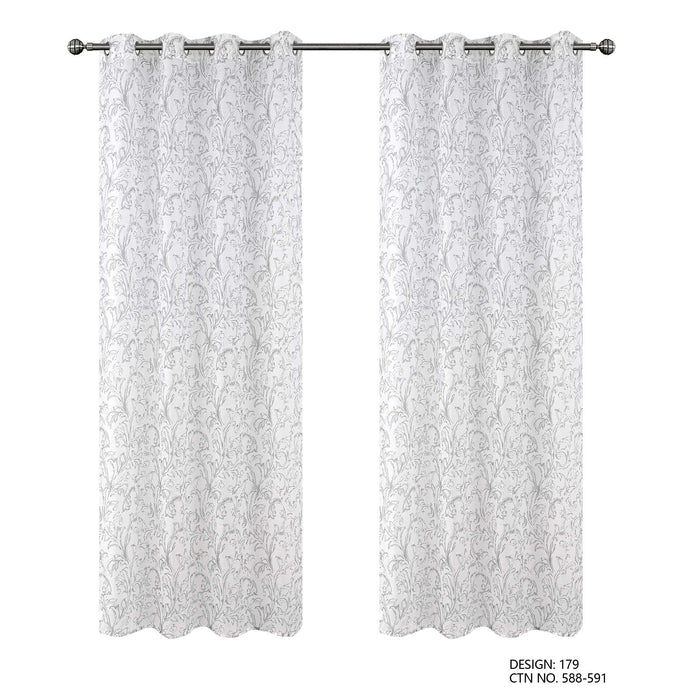 Cortinado Pronto a Pôr 140x260cm com Argolas - Verde Sálvia Modelo 179
