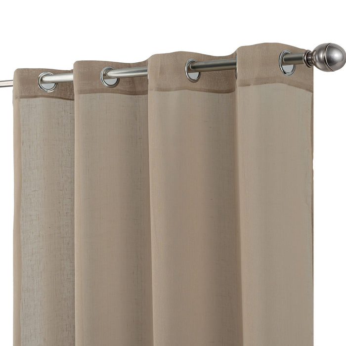 Cortinado Pronto a Pôr 140x260cm com Argolas - Castanho Modelo 18