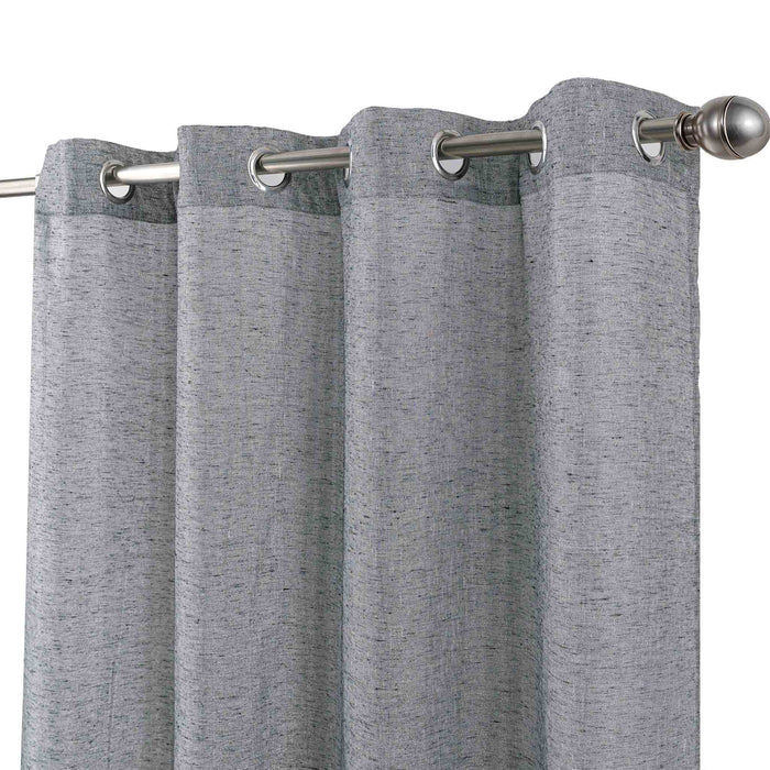 Cortinado Pronto a Pôr 140x260cm com Argolas - Cinzento Modelo 180