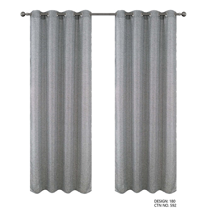 Cortinado Pronto a Pôr 140x260cm com Argolas - Cinzento Modelo 180