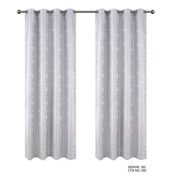 Cortinado Pronto a Pôr 140x260cm com Argolas - Cinzento Modelo 182