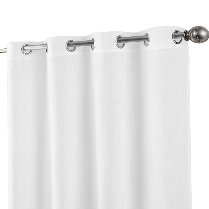 Cortinado Pronto a Pôr 140x260cm com Argolas - Branco  Modelo 183