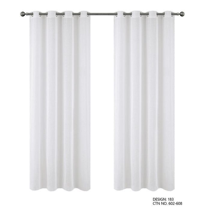 Cortinado Pronto a Pôr 140x260cm com Argolas - Branco  Modelo 183