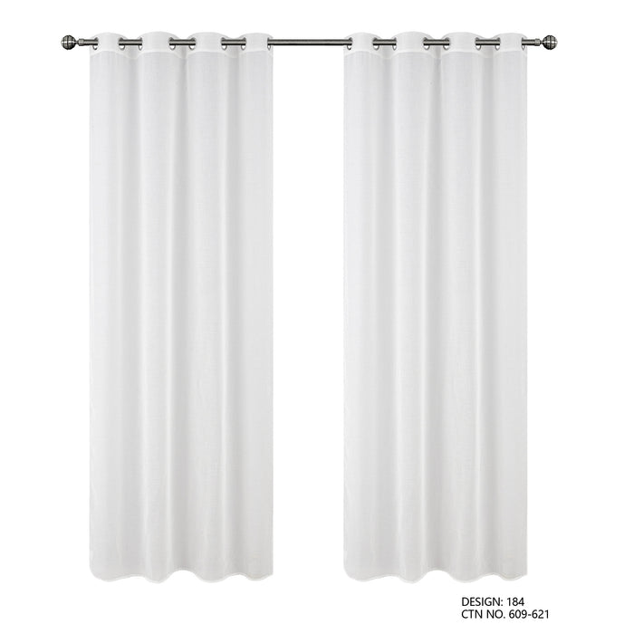 Cortinado Pronto a Pôr 140x260cm com Argolas - Branco  Modelo 184