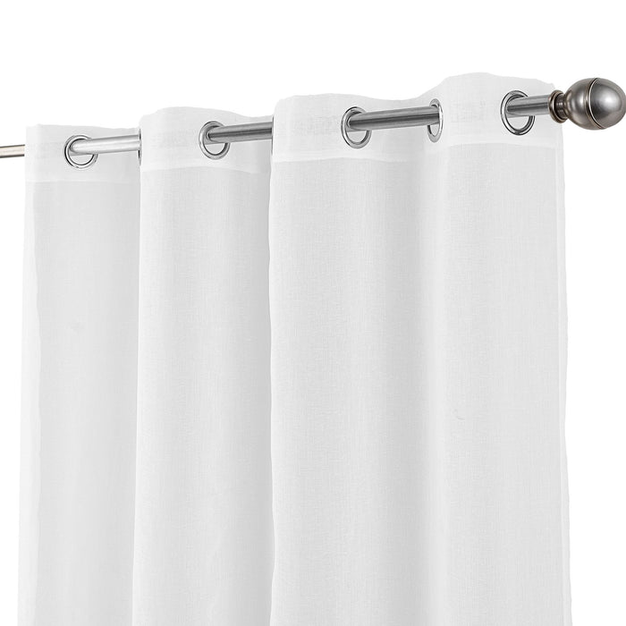 Cortinado Pronto a Pôr 140x260cm com Argolas - Branco  Modelo 185