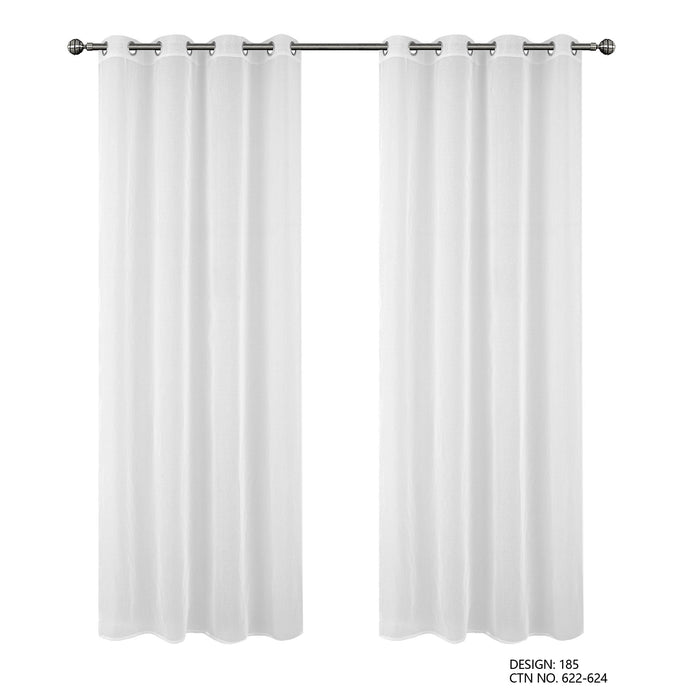 Cortinado Pronto a Pôr 140x260cm com Argolas - Branco  Modelo 185