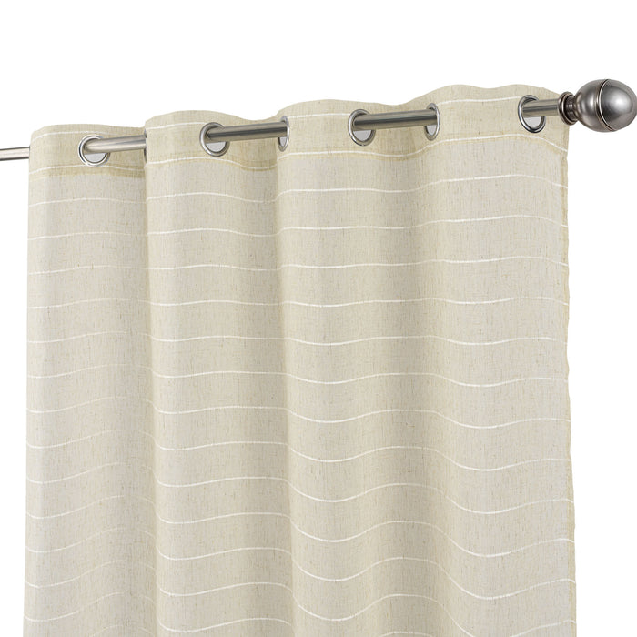 Cortinado Pronto a Pôr 140x260cm com Argolas - bege Modelo 186