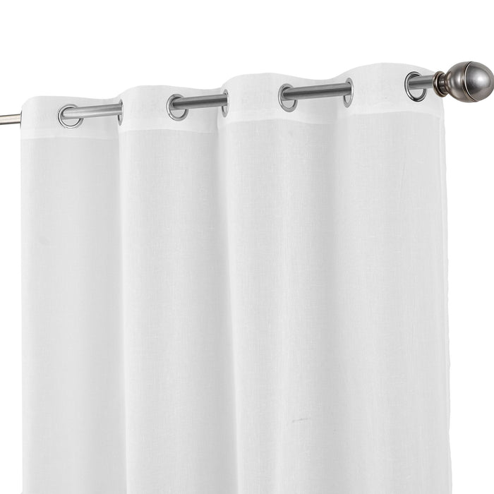 Cortinado Pronto a Pôr 140x260cm com Argolas - Branco  Modelo 187