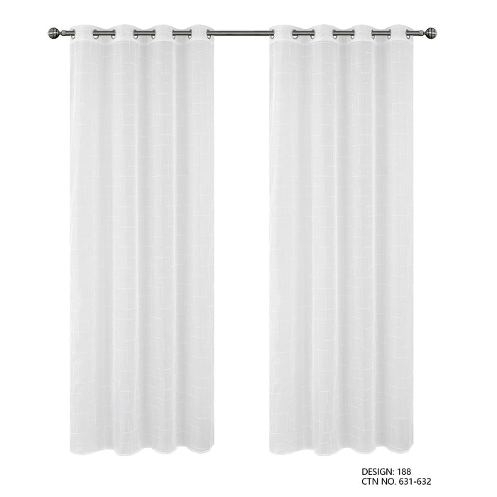 Cortinado Pronto a Pôr 140x260cm com Argolas - Branco  Modelo 188